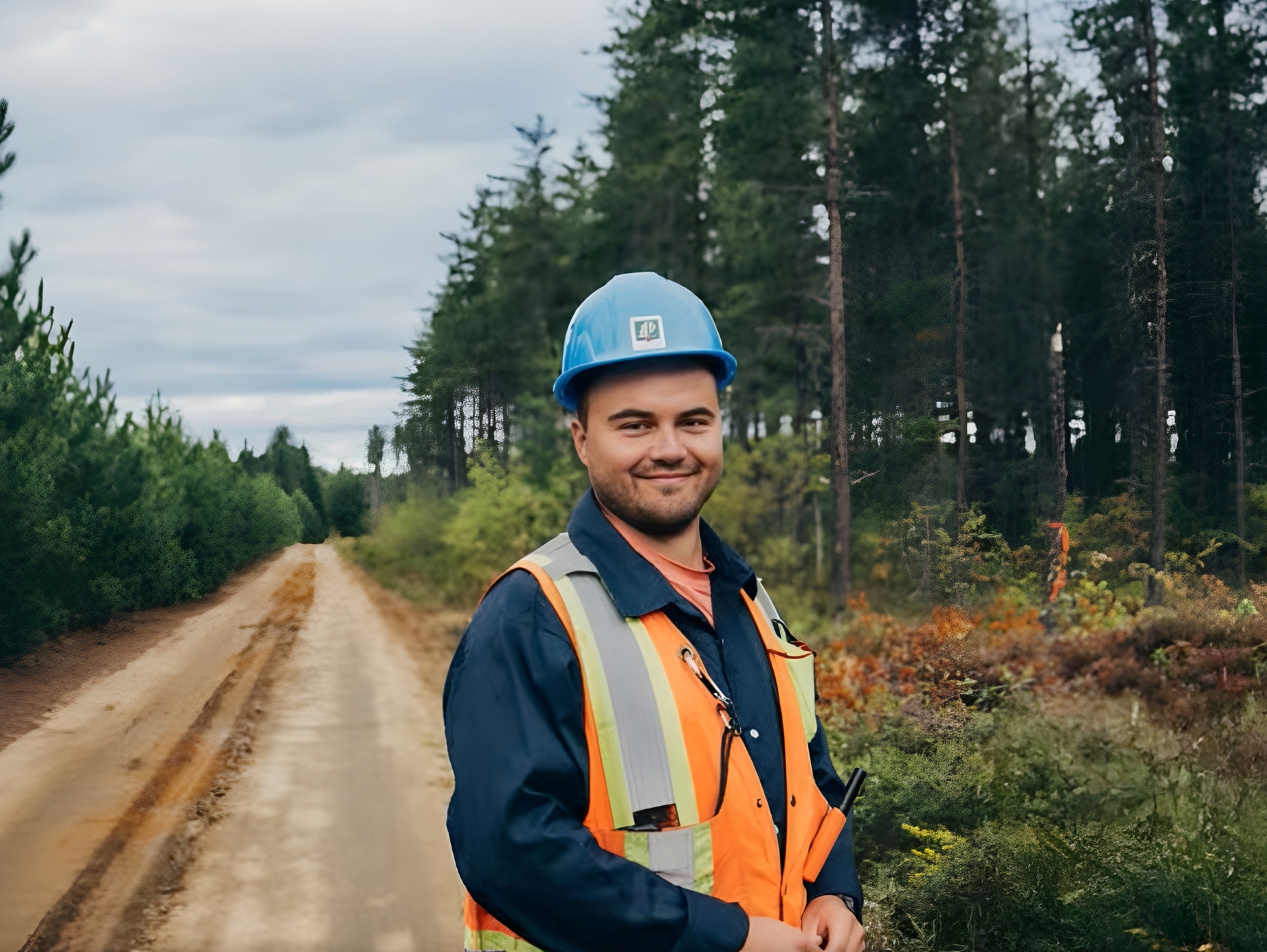 Personne sur chantier société sylvicole